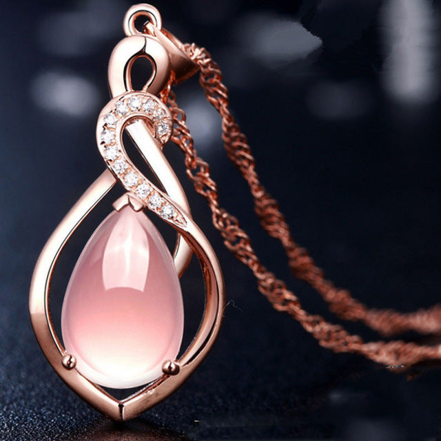 Rose Gold Fashion Women Crystal