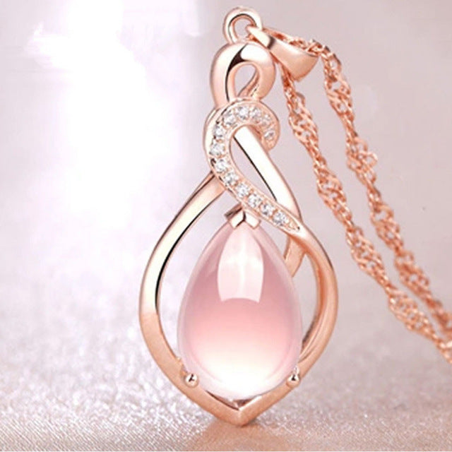 Rose Gold Fashion Women Crystal