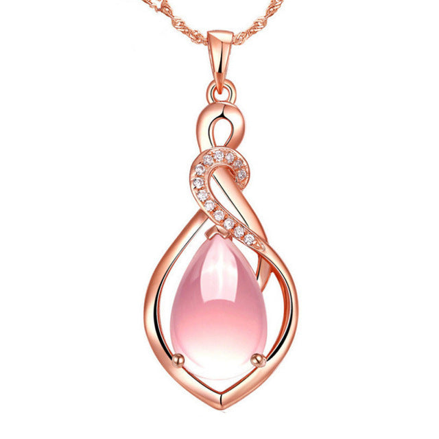 Rose Gold Fashion Women Crystal